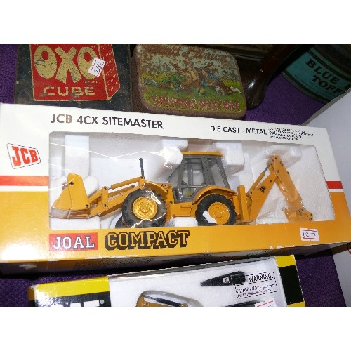 231 - A DIE CAST MODEL JCB 4CX SITEMASTER BY JOAL COMPACT, BOXED.