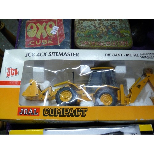 231 - A DIE CAST MODEL JCB 4CX SITEMASTER BY JOAL COMPACT, BOXED.