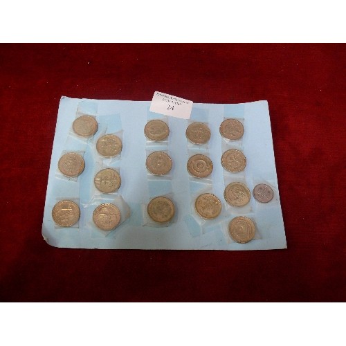 24 - SIXTEEN VARIOUS COLLECTABLE £1 COINS.