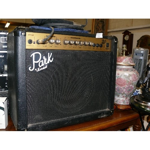 321 - A PARK BY MARSHALL G30RCD AMPLIFIER PLUS AN AKG MICROPHONE.