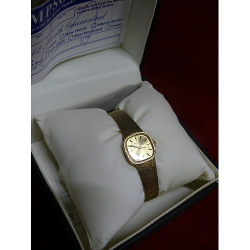 22 - A BOXED LADIES ROTARY WATCH.