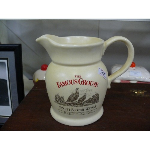 102 - THE FAMOUS GROUSE WHISKY WATER JUG AND ASHTRAY SET BY WADE.