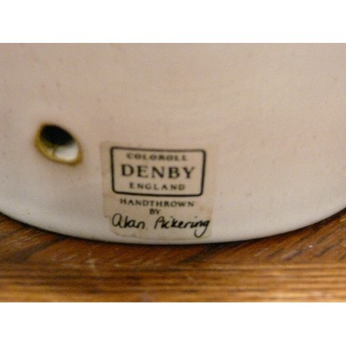 309 - A LARGE DENBY COLOROLL LAMP BASE.