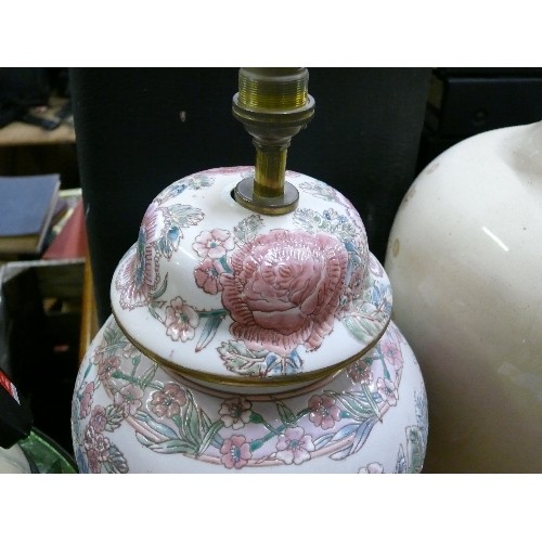 310 - A FLORAL LAMP BASE.