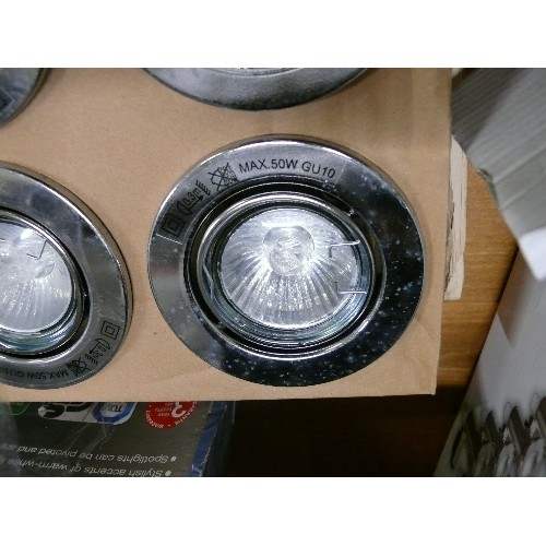 313 - A SET OF SIX HALOGEN RECESSED SPOTLIGHTS NEW IN BOX.