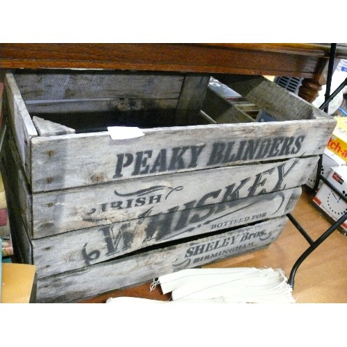 331 - PEAKY BLINDERS IRISH WHISKY WOODEN CRATE.