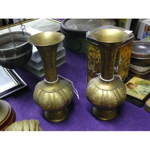 274 - TWO BRASS VASES