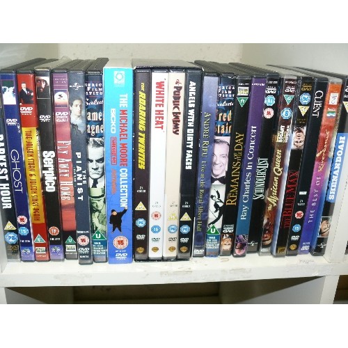 357 - FIVE CUBES OF VARIOUS DVD'S.