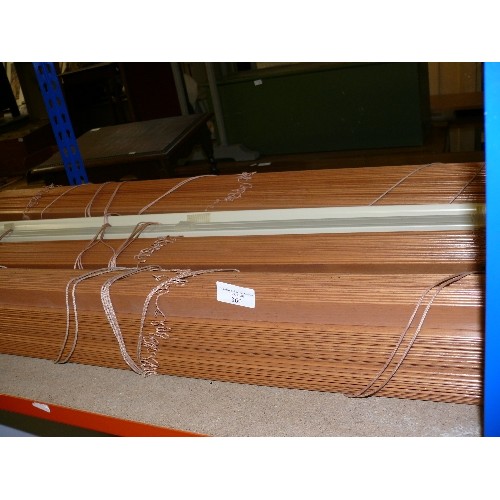 360 - FOUR HORIZONTAL VENETIAN BLINDS WITH REAL WOOD SLATS.