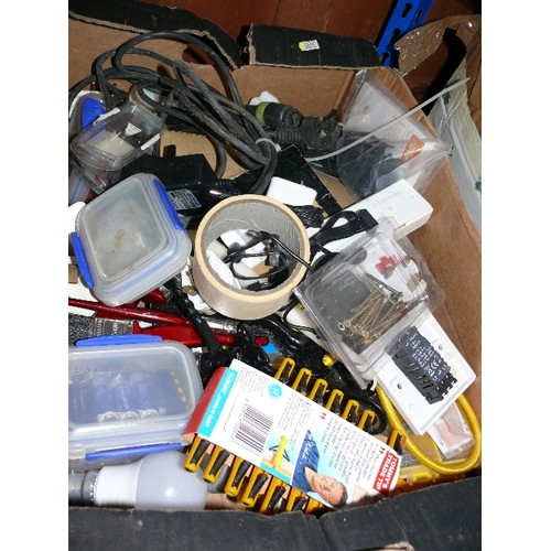 362 - A BOX OF VARIOUS DIY HARDWARE ETC.