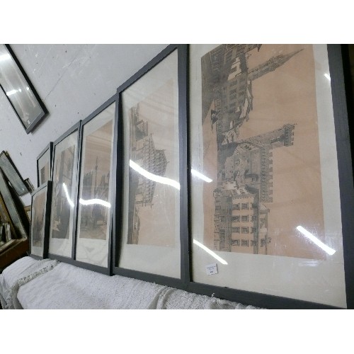 469 - COLLCTION OF LITHOGRAPH PRINT OF ARCHITECTURAL BUILDINGS IN PARIS AND FLORENCE.