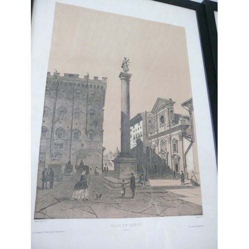 469 - COLLCTION OF LITHOGRAPH PRINT OF ARCHITECTURAL BUILDINGS IN PARIS AND FLORENCE.