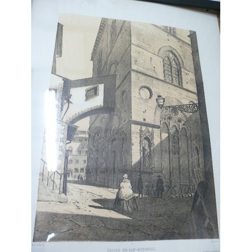 469 - COLLCTION OF LITHOGRAPH PRINT OF ARCHITECTURAL BUILDINGS IN PARIS AND FLORENCE.