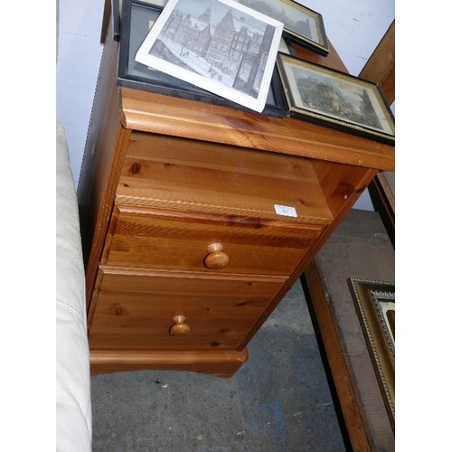 480 - PINE BEDSIDE CUPBOARD.