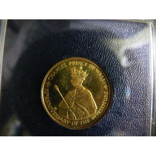 27 - ($100 GOLD PROOF COIN)  JAMAICAN 10TH ANNIVERSARY OF INVESTITURE OF PRINCE CHARLES 1969-1979 11.34 G... 