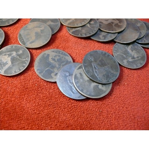 44 - SWENTY-SEVEN VICTORIAN PENNIES.