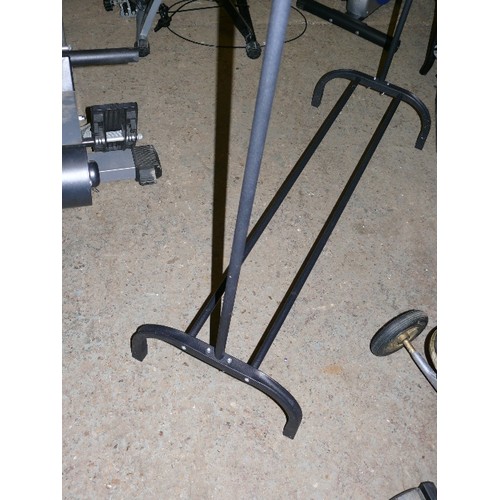 526 - TWO METAL CLOTHES RAILS.