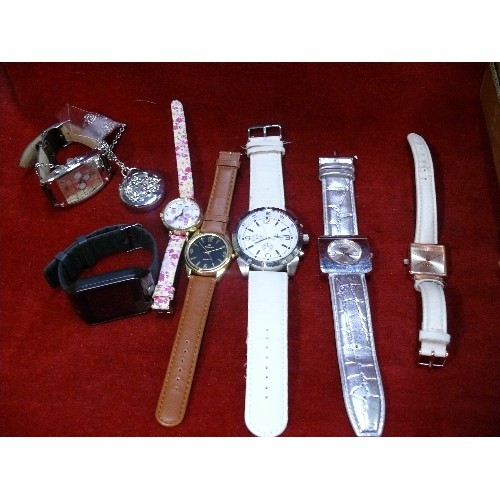 61B - APPROX FORTY GENTS AND LADIES MIXED WATCHES, MANY BRAND NAMES.