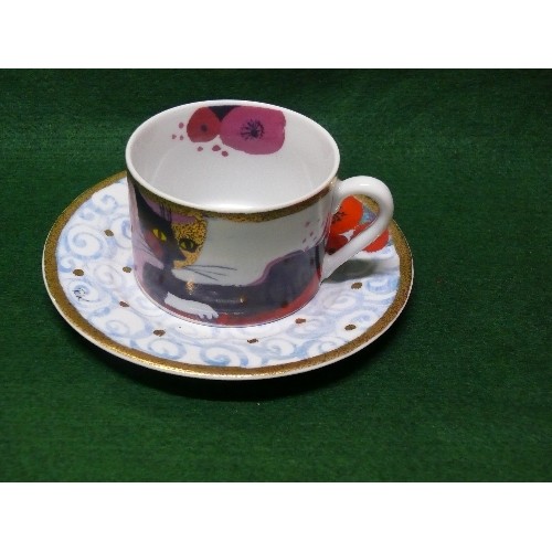 4 - A ROSINA WATCHMEISTER BY BRADFORD EXCHANGE CUP AND SAUCER.