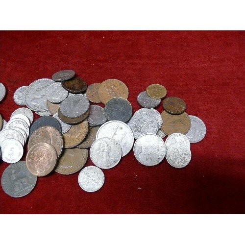 60A - MIXED LOT OF OLD FOREIGN AND BRITISH COINAGE.