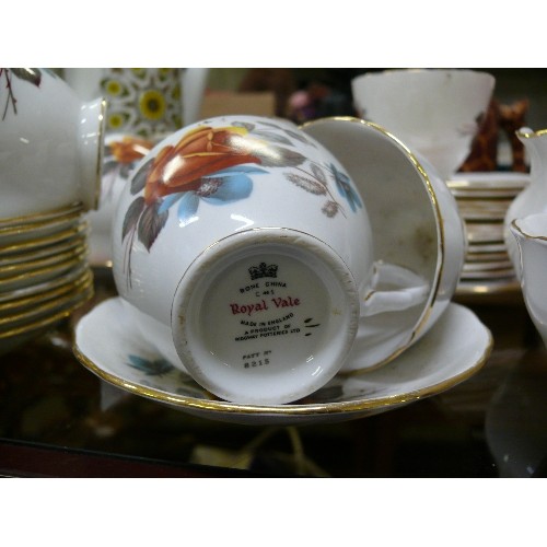 241 - A BONE CHINA TEASET BY ROYAL VALE.