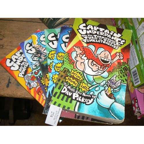 340 - SELECTION OF CAPTAIN UNDERPANTS BOOKS.