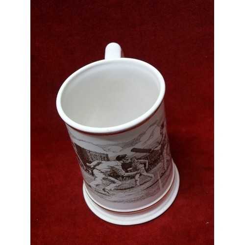 69 - THE ASHES TANKARD 1882-1982 BY FRANKLIN PORCELAIN