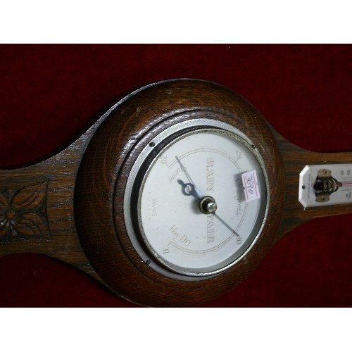 71 - A WOODEN BAROMETER BY SMITHS.