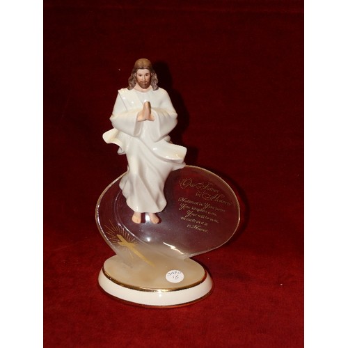 94 - A FIGURINE OF THE LORD'S PRAYER FIFTH ISSUE IN OUR LORD AND INSPIRATION BY THE BRADFORD EXCHANGE.