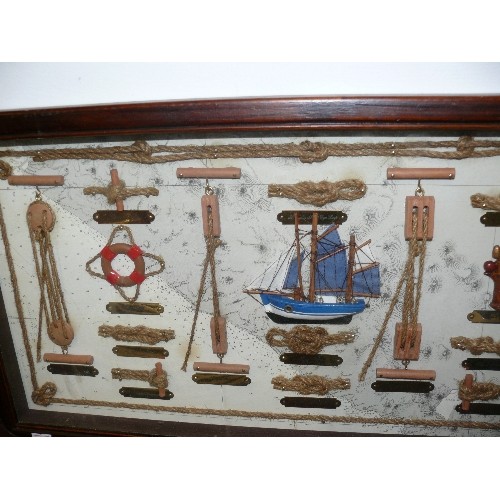 147 - A LARGE FRAMED NAUTICAL THEMED 3D PICTURE.