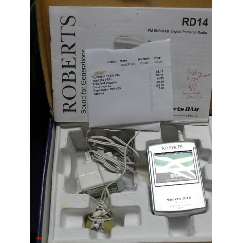 208 - ROBERTS SPORTS DAB RADIO WITH ORIGINAL BOX.