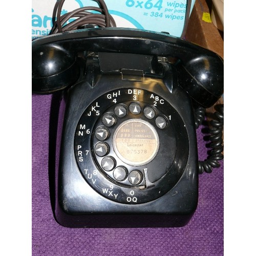 209 - VINTAGE BLACK GPO TELEPHONE.