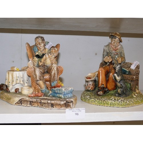 98 - A FIGURINE OF 'GRANDADS DARLING 'REF NO 830 BY NATURECRAFT ENGLAND PLUS A FURTHER FIGURINE OF HOPEFU... 