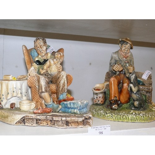 98 - A FIGURINE OF 'GRANDADS DARLING 'REF NO 830 BY NATURECRAFT ENGLAND PLUS A FURTHER FIGURINE OF HOPEFU... 