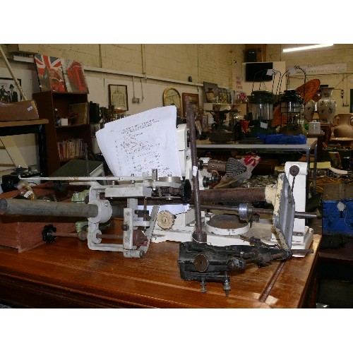 279 - A HVC 'DOUGLAS' WAVE WINDING MACHINE WITH INSTRUCTIONS AND A LARGE QUANTITY OF ACCESSORIES.