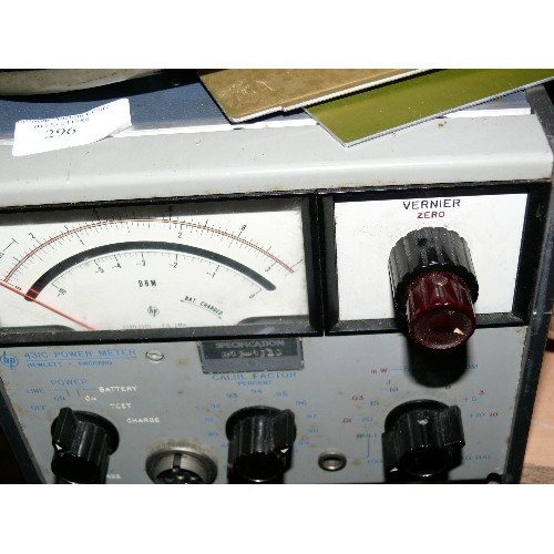 296 - A VERNIER 431C POWER METER BY HEWLETT PACKARD.