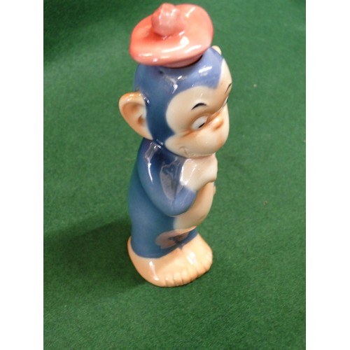 2 - GOEBEL HARDY CHIMP DECANTER WITH STOPPER.