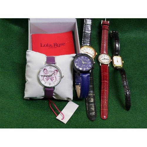 58 - FIVE LADIES WATCHES, INCLUDING SEKONDA.