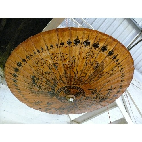 443 - CHINESE HAND PAINTED PARASOL.