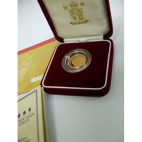 29 - GOLD PROOF HALF SOVEREIGN, 2002 WITH BOX AND CERTIFICATE.