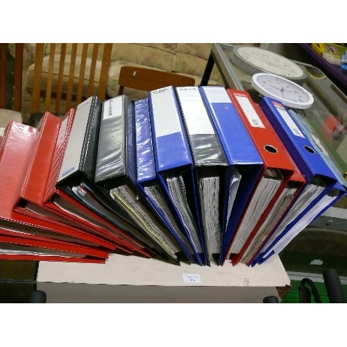 484 - FIFTEEN RING BINDERS OF VARIOUS ELECTRONIC REFERENCE MATERIAL - EX SPICE II RECEIVER DESIGN, PHASE N... 