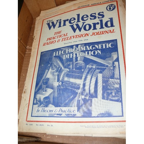 132 - A LARGE BOX OF MIXED OLD PERIODICALS.