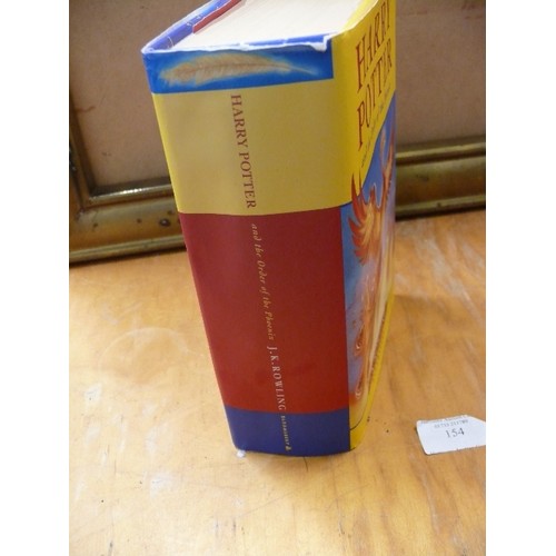 154 - HARRY POTTER FIRST EDITION BOOK -  'THE ORDER OF THE PHOENIX'.