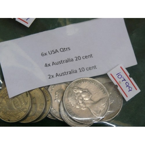 16 - SMALL COLLECTION OF AMERICAN AND AUSTRALIAN COINS.