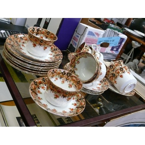 345A - PARK PLACE EIGHT CUPS AND SAUCERS BY REID CHINA, EARLY 20TH C. 1913-1946, CHANGED TO ROSYLN CHINA 19... 