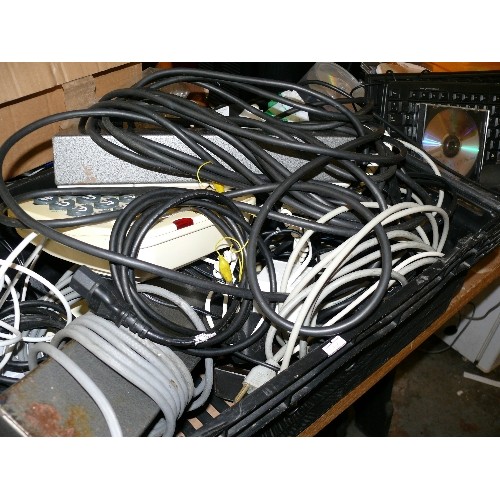 372 - A LARGE QUANTITY OF CABLES ETC.