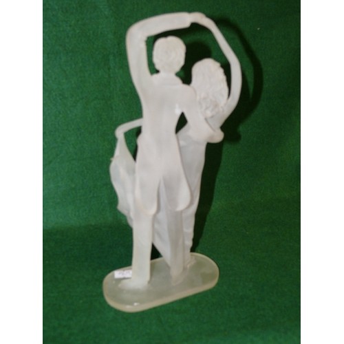 90 - A DECORATIVE FIGURE OF A DANCING COUPLE.