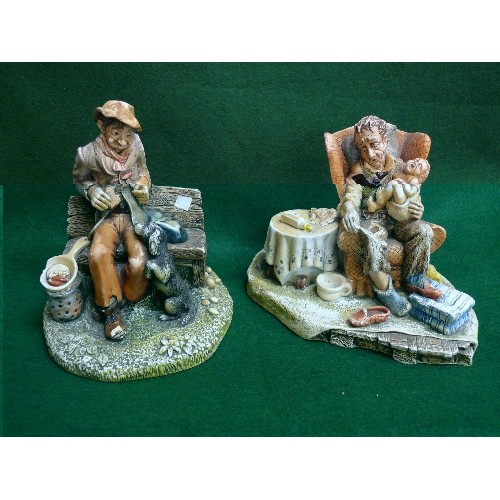 101 - A FIGURINE OF 'GRANDADS DARLING 'REF NO 830 BY NATURECRAFT ENGLAND PLUS A FURTHER FIGURINE OF HOPEFU... 