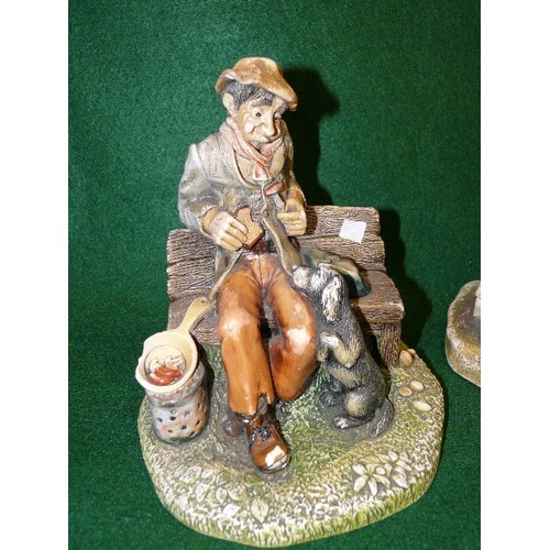 101 - A FIGURINE OF 'GRANDADS DARLING 'REF NO 830 BY NATURECRAFT ENGLAND PLUS A FURTHER FIGURINE OF HOPEFU... 