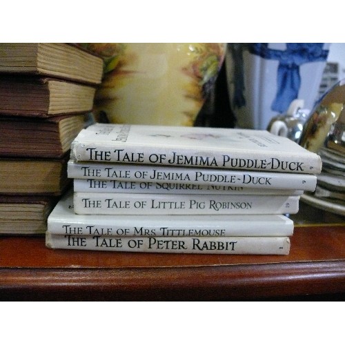 323 - A SET OF SIX VINTAGE BEATRIX POTTER BOOKS AND A SET OF FIVE VINTAGE POCKET SIZE GENERAL SERIES.